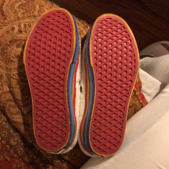 Platform slip on vans! Gently used, wore around house. - Picture 5 of 6